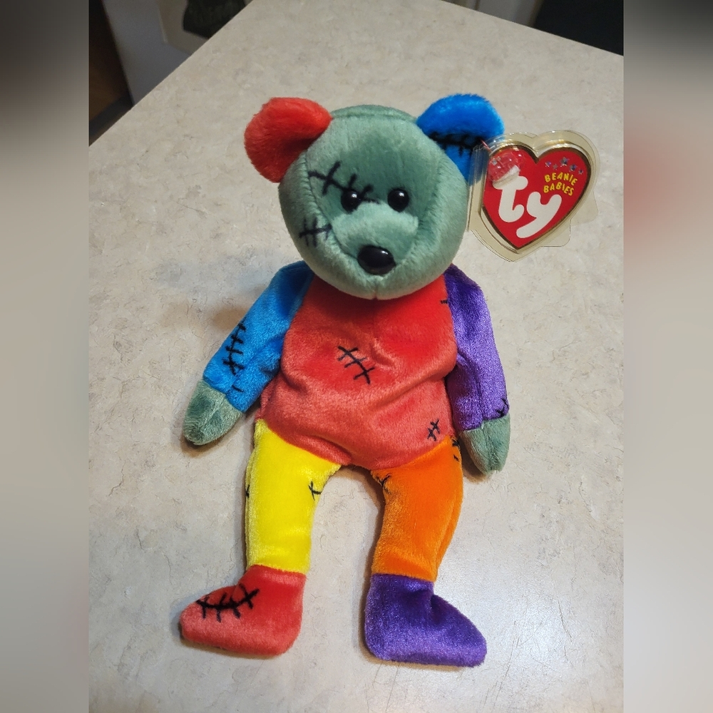 Retired Beanie Baby "Frankenteddy" from Ty - October 2001